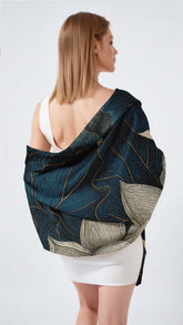 MYSTIC GARDEN SILK LONG LADIES SCARF